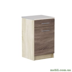 Кухонний модуль нижній з шухлядою Еверест Еко 500 дуб сонома+трюфель (зі стільницею) 50х46х82