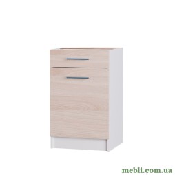 Кухонний модуль нижній з шухлядою Еверест Еко 500 ясень шимо світлий+білий (без стільниці) 50х46х82