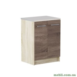 Кухонний модуль нижній Еверест Еко 600 дуб сонома+трюфель (зі стільницею) 60х46х82