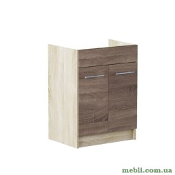 Кухонний модуль під мийку Еверест Еко 600 дуб сонома+трюфель (без стільниці) 60х46х82