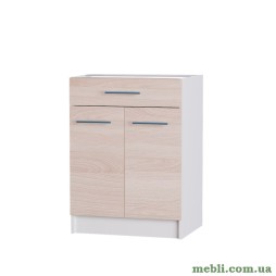 Кухонний модуль нижній з шухлядою Еверест Еко 600 ясень шимо світлий+білий (без стільниці) 60х46х82