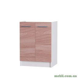 Кухонний модуль нижній Еверест Еко 600 ясень шимо темний+білий (без стільниці) 60х46х82