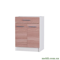 Кухонний модуль нижній з шухлядою Еверест Еко 600 ясень шимо темний+білий (без стільниці) 60х46х82