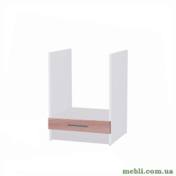 Кухонний модуль під духовку Еверест Еко 600 ясень шимо темний+білий (без стільниці) 60х46х82