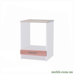 Кухонний модуль під духовку Еверест Еко 600 ясень шимо темний+білий (зі стільницею) 60х60х85