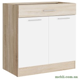 Кухонний модуль нижній з шухлядою Еверест Еко 800 дуб сонома/німфея альба 80х46х82