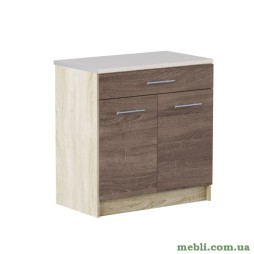 Кухонний модуль нижній з шухлядою Еверест Еко 800 дуб сонома+трюфель (зі стільницею) 80х46х82