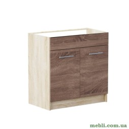 Кухонний модуль під мийку Еверест Еко 800 дуб сонома+трюфель (без стільниці) 80х46х82