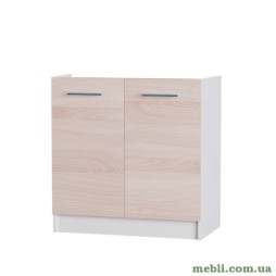 Кухонний модуль нижній Еверест Еко 800 ясень шимо світлий+білий (без стільниці) 80х46х82