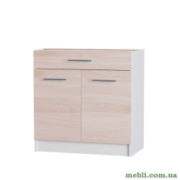 Кухонний модуль нижній з шухлядою Еверест Еко 800 ясень шимо світлий+білий (без стільниці) 80х46х82