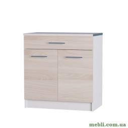 Кухонний модуль нижній з шухлядою Еверест Еко 800 ясень шимо світлий+білий (зі стільницею) 80х46х82