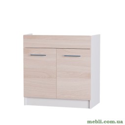 Кухонний модуль під мийку Еверест Еко 800 ясень шимо світлий+білий (без стільниці) 80х46х82