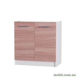 Кухонний модуль нижній Еверест Еко 800 ясень шимо темний+білий (без стільниці) 80х46х82