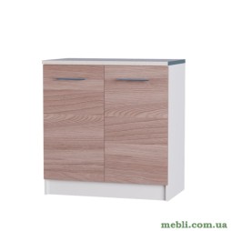 Кухонний модуль нижній Еверест Еко 800 ясень шимо темний+білий (зі стільницею) 80х46х82