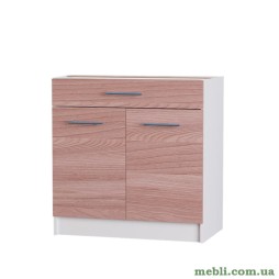 Кухонний модуль нижній з шухлядою Еверест Еко 800 ясень шимо темний+білий (без стільниці) 80х46х82