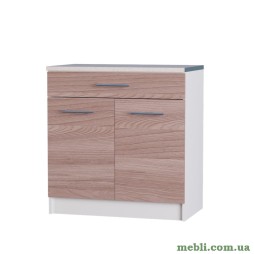 Кухонний модуль нижній з шухлядою Еверест Еко 800 ясень шимо темний+білий (зі стільницею) 80х46х82