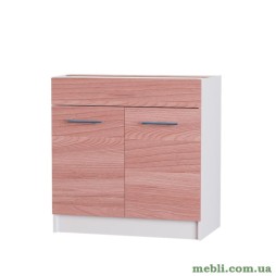 Кухонний модуль під мийку Еверест Еко 800 ясень шимо темний+білий (без стільниці) 80х46х82