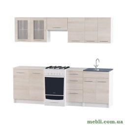 Кухня модульна Еверест Еко набір №11 ясень шимо світлий+білий 2,3 м