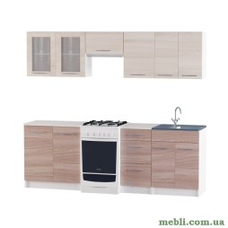 Кухня модульна Еверест Еко набір №11 ясень шимо темний+шимо світлий 2,3 м