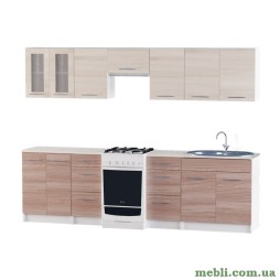 Кухня модульна Еверест Еко набір №13 ясень шимо темний+шимо світлий 2,7 м