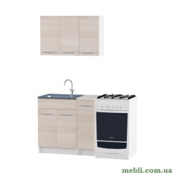 Кухня модульна Еверест Еко набір №2 ясень шимо світлий+білий 0,9 м