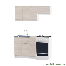 Кухня модульна Еверест Еко набір №4 ясень шимо світлий+білий 1,4 м
