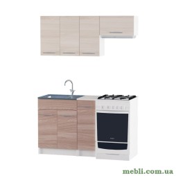 Кухня модульна Еверест Еко набір №4 ясень шимо темний+шимо світлий 1,4 м