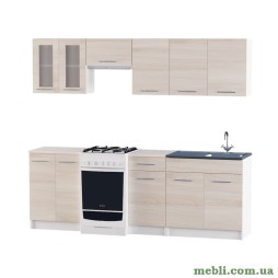 Кухня модульна Еверест Еко набір №5 ясень шимо світлий+білий 2,3 м