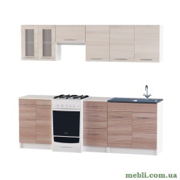 Кухня модульна Еверест Еко набір №6 ясень шимо темний+шимо світлий 2,3 м