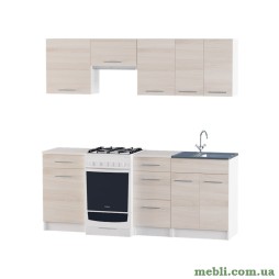 Кухня модульна Еверест Еко набір №7 ясень шимо світлий+білий 2,0 м