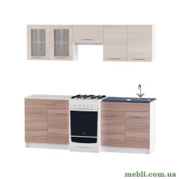 Кухня модульна Еверест Еко набір №8 ясень шимо темний+шимо світлий 2,1 м