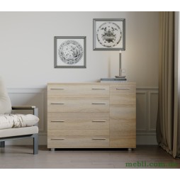 Комод для спальні Еверест з 4-ма ящиками К-3 (телескопи) 100х38х73 дуб сонома