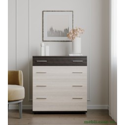 Комод для постільної білизни Еверест К-2 80х45х85 венге темний/дуб молочний (телескопи)