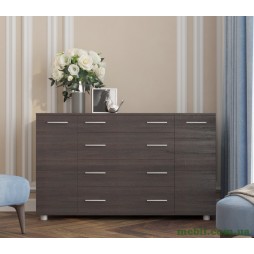 Комод для речей К-4 Еверест 130х38х73 венге темний Телескопічні (кулькові)