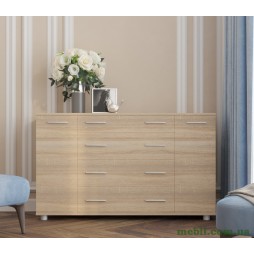Комод для речей К-4 Еверест 130х38х73 дуб сонома Телескопічні (кулькові)