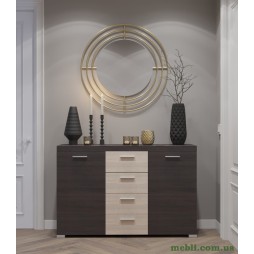 Великий комод Еверест К-7 Британія 140х38х92 венге/дуб молочний (телескопічні)