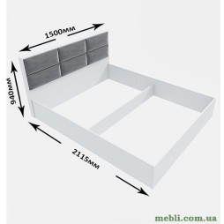 Ліжко двоспальне Еверест КЛ-1400 Лайт (без основи під матрац) 140х200 Німфея Альба