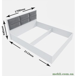 Ліжко двоспальне Еверест КЛ-1600 Лайт (без основи під матрац) 160х200 Німфея Альба