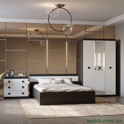 Спальня Соната Еверест Комплект 13 (модульна - 3 елементи) венге темний/білий