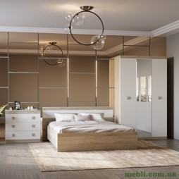 Спальня Соната Еверест Комплект 13 (модульна - 3 елементи) дуб сонома/білий
