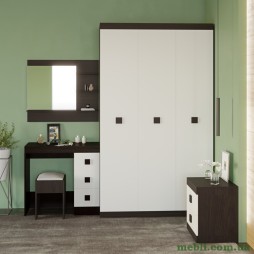 Спальня Соната Еверест Комплект 9 (модульна - 3 елементи) венге темний/білий