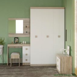 Спальня Соната Еверест Комплект 9 (модульна - 3 елементи) дуб сонома/білий