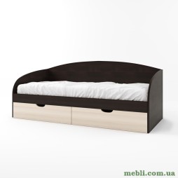 Ліжко односпальне Еверест Комфорт 80х190 венге/дуб молочний