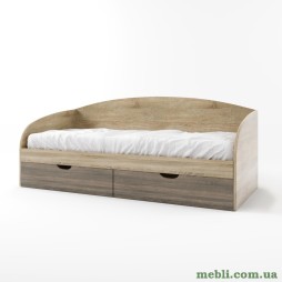 Ліжко односпальне Еверест Комфорт 80х190 сонома/трюфель