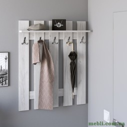 Вішалка настінна Еверест Ліберті 90x15.2x110 дуб крафт білий