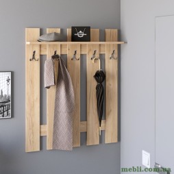 Вішалка настінна Еверест Ліберті 90x15.2x110 дуб крафт золотий