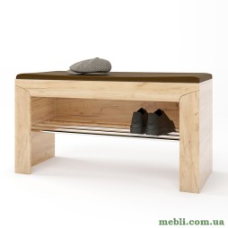 Тумба для взуття з подушкою Еверест Ліберті 90х38х46 дуб крафт золотий