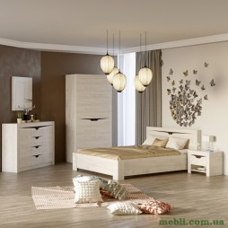 Спальня Еверест Ліберті Комплект 4 (модульна - 4 елементи) дуб крафт білий