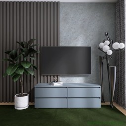 Тумба під телевізор Еверест ЛТВ-1400 Лайт 140х38х49 Графіт