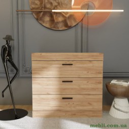 Комод Еверест на 3 ящики Соната-1 80х38х75 дуб крафт золотий